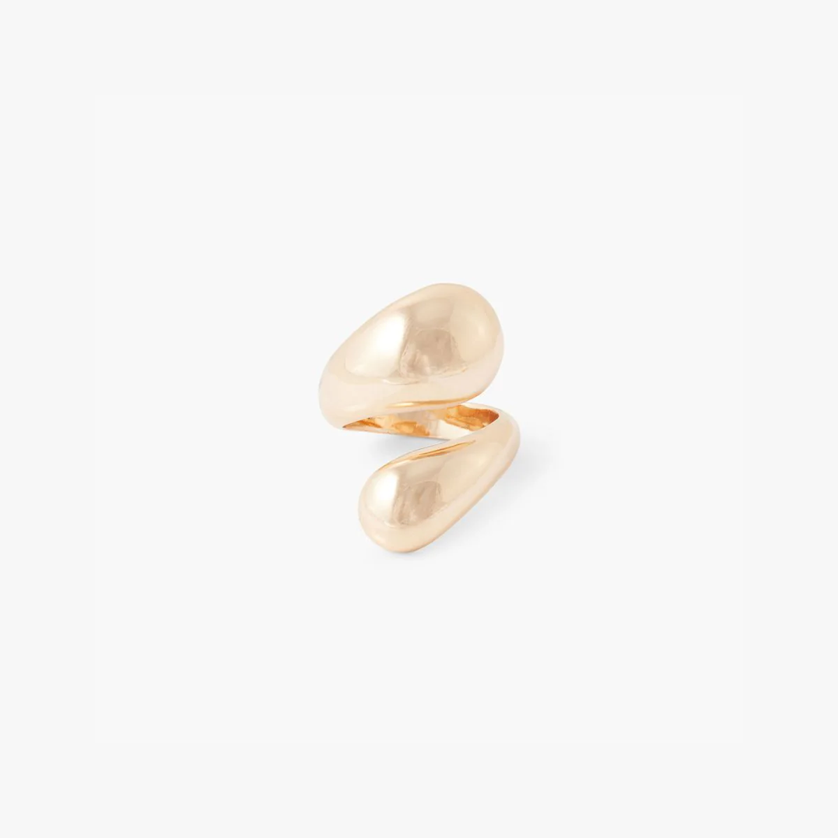 Bague enroulée dorée