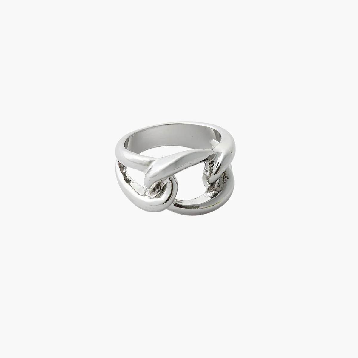 Bague nœud en métal argenté - Image 2