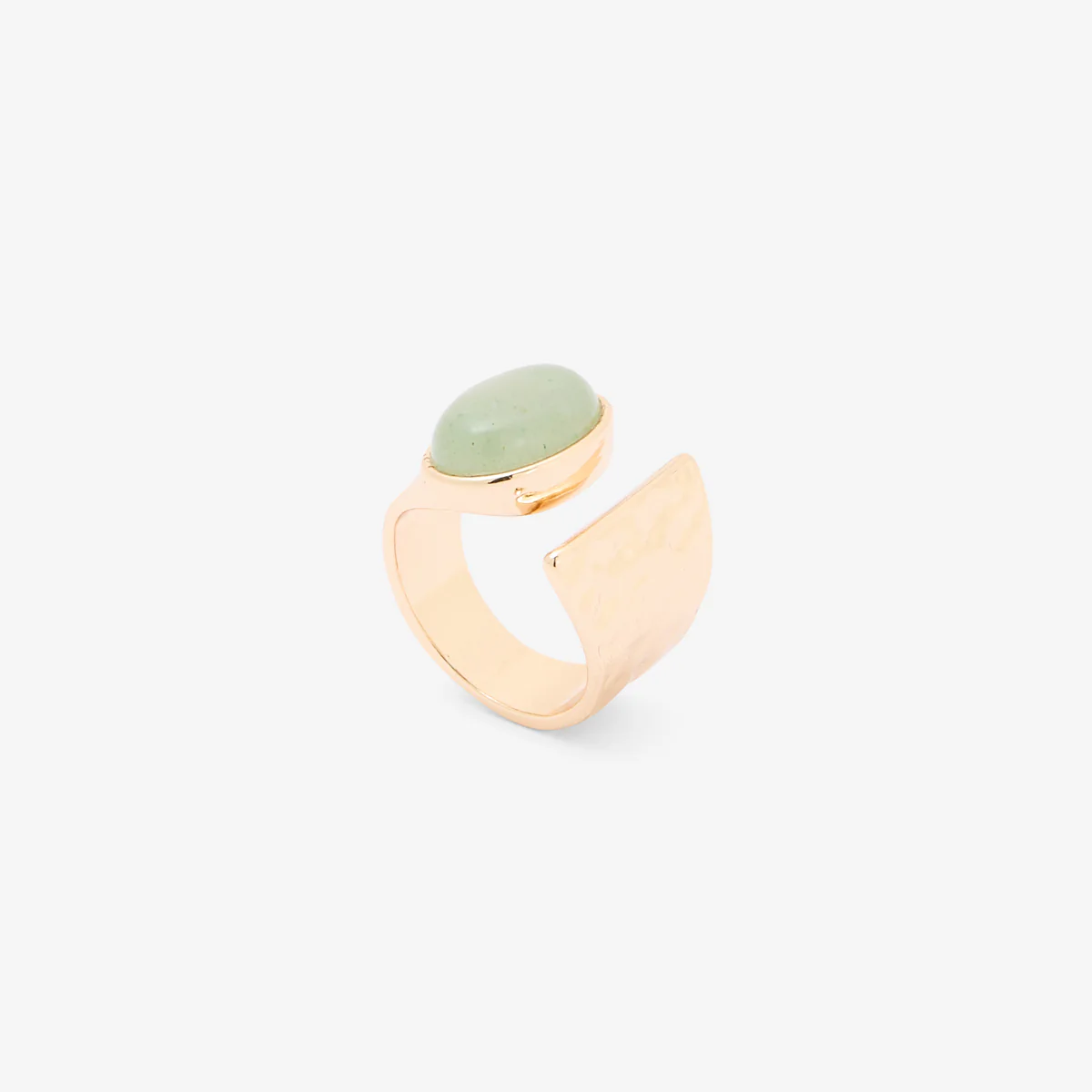 Bague ouverte pierre verte - Image 2