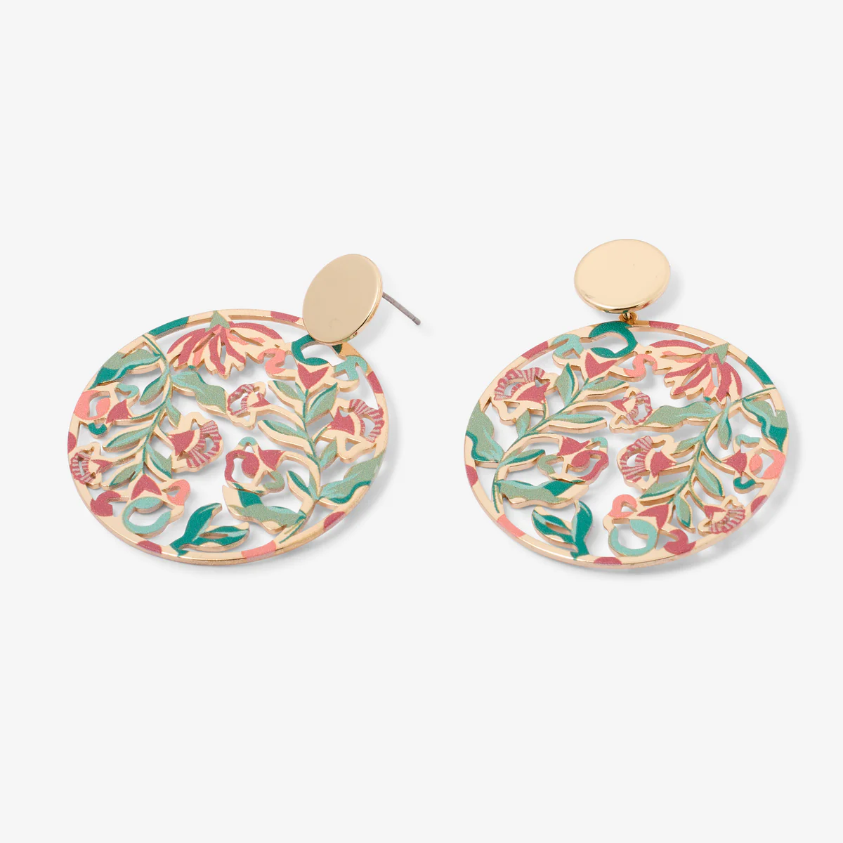 Boucles d’oreilles ajourées Balagane à motif floral - Image 2