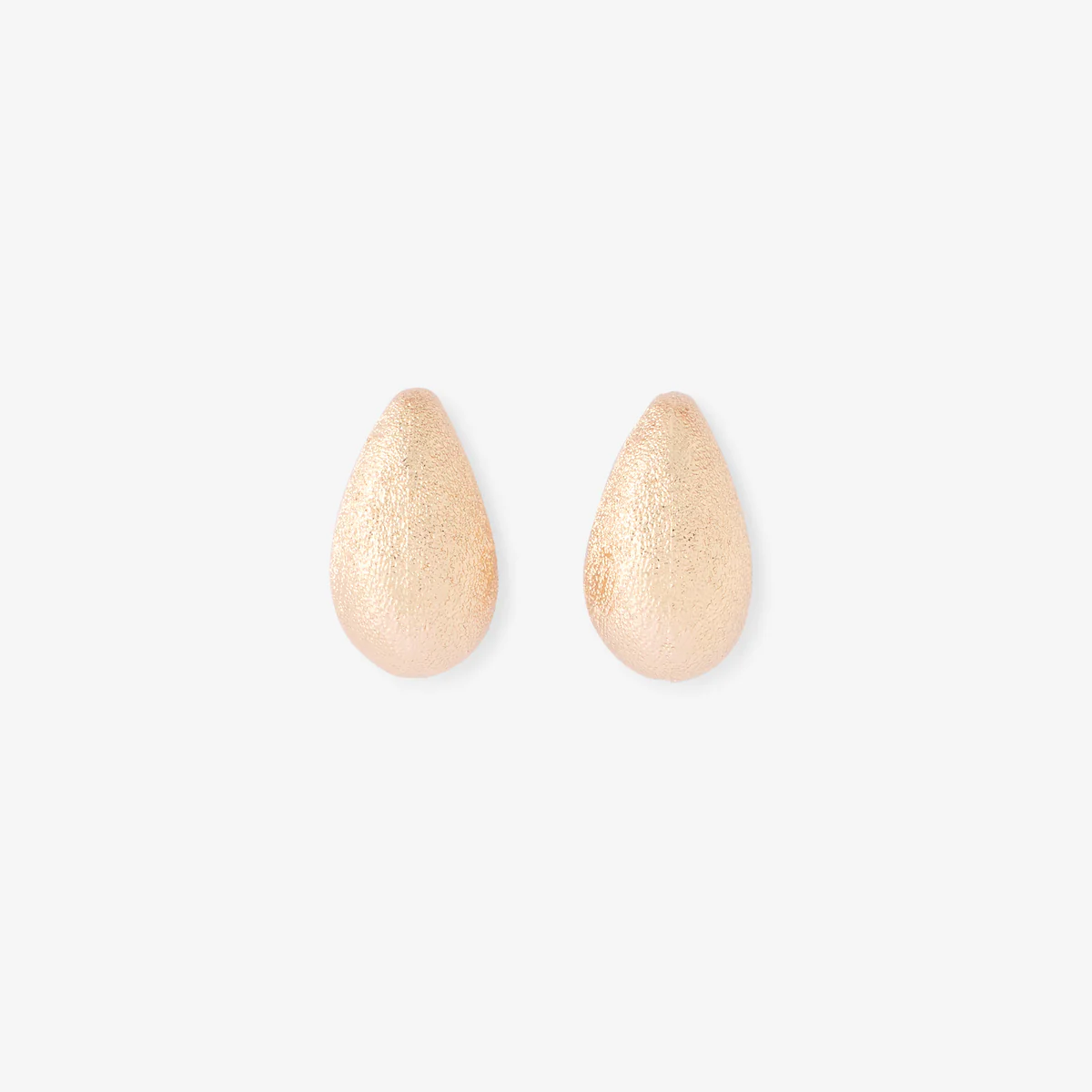 Boucles d’oreilles goutte effet sablé doré