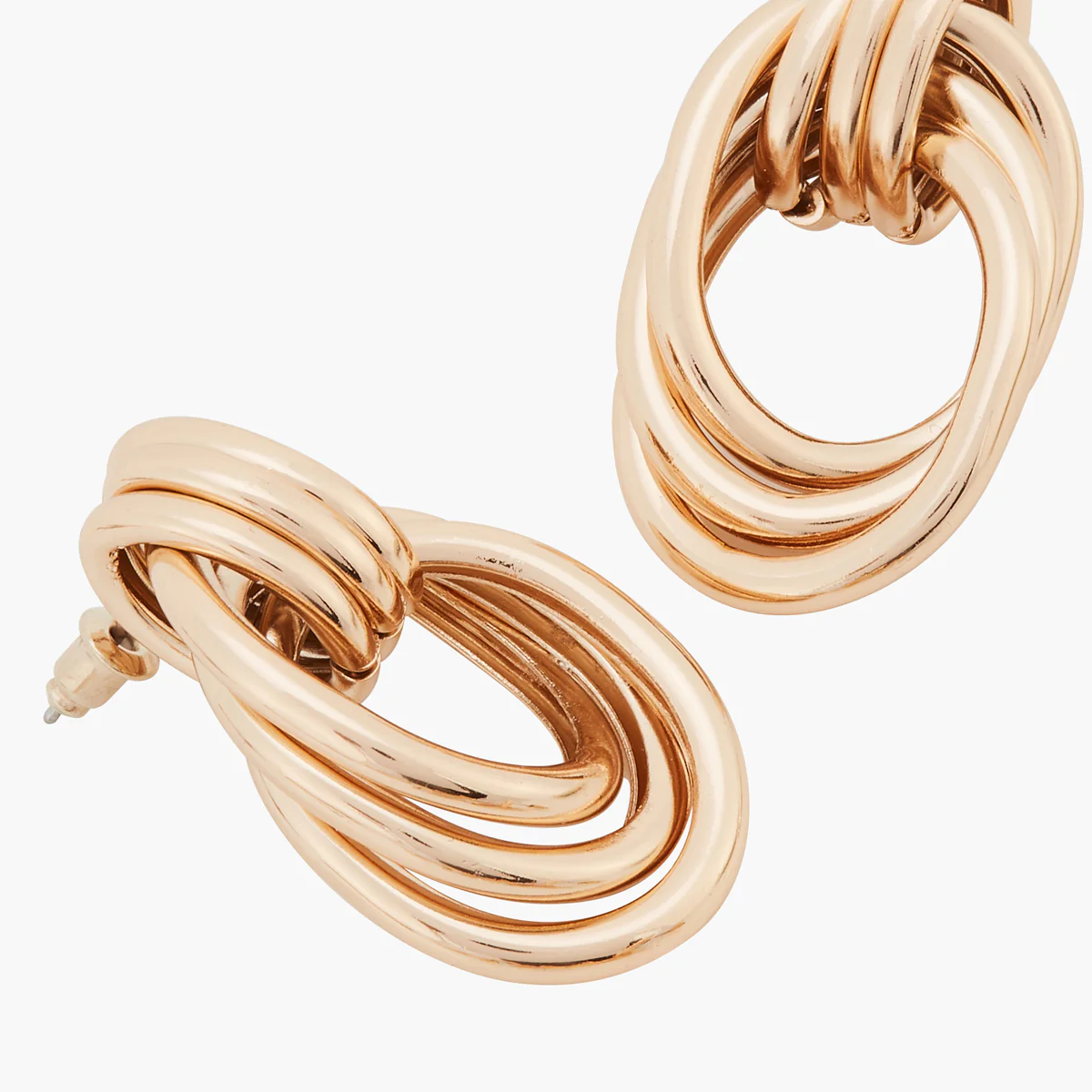 Boucles d'oreilles anneaux entrelacés - Image 2