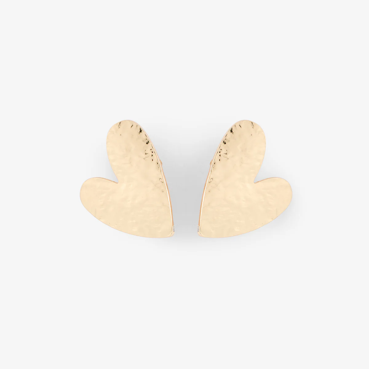 Boucles d'oreilles clips - coeur martelés