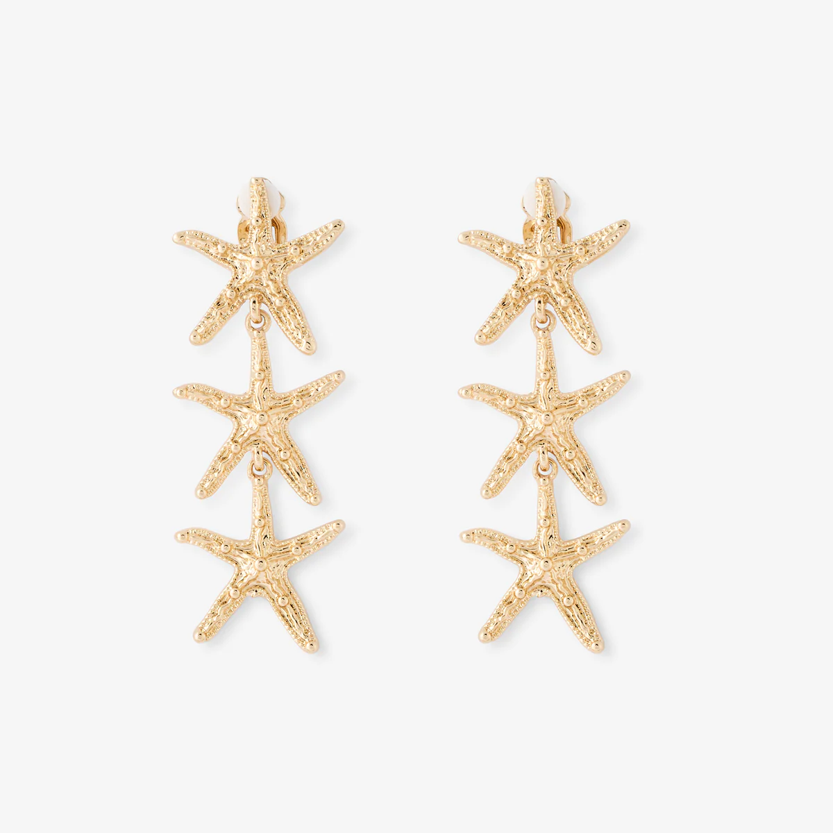 Boucles d'oreilles clips - étoiles de mer