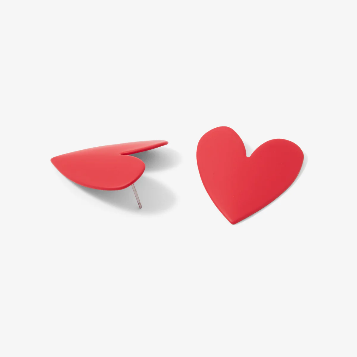 Boucles d'oreilles cœurs rouges - Image 2
