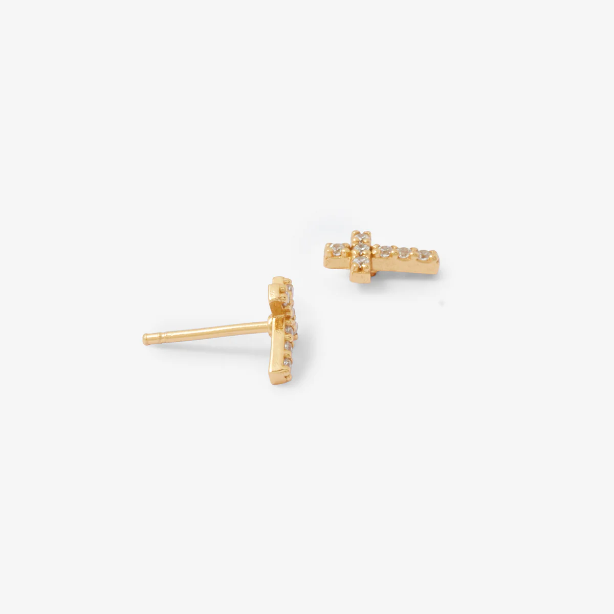 Boucles d'oreilles croix - argent garanti et zircon - Image 3