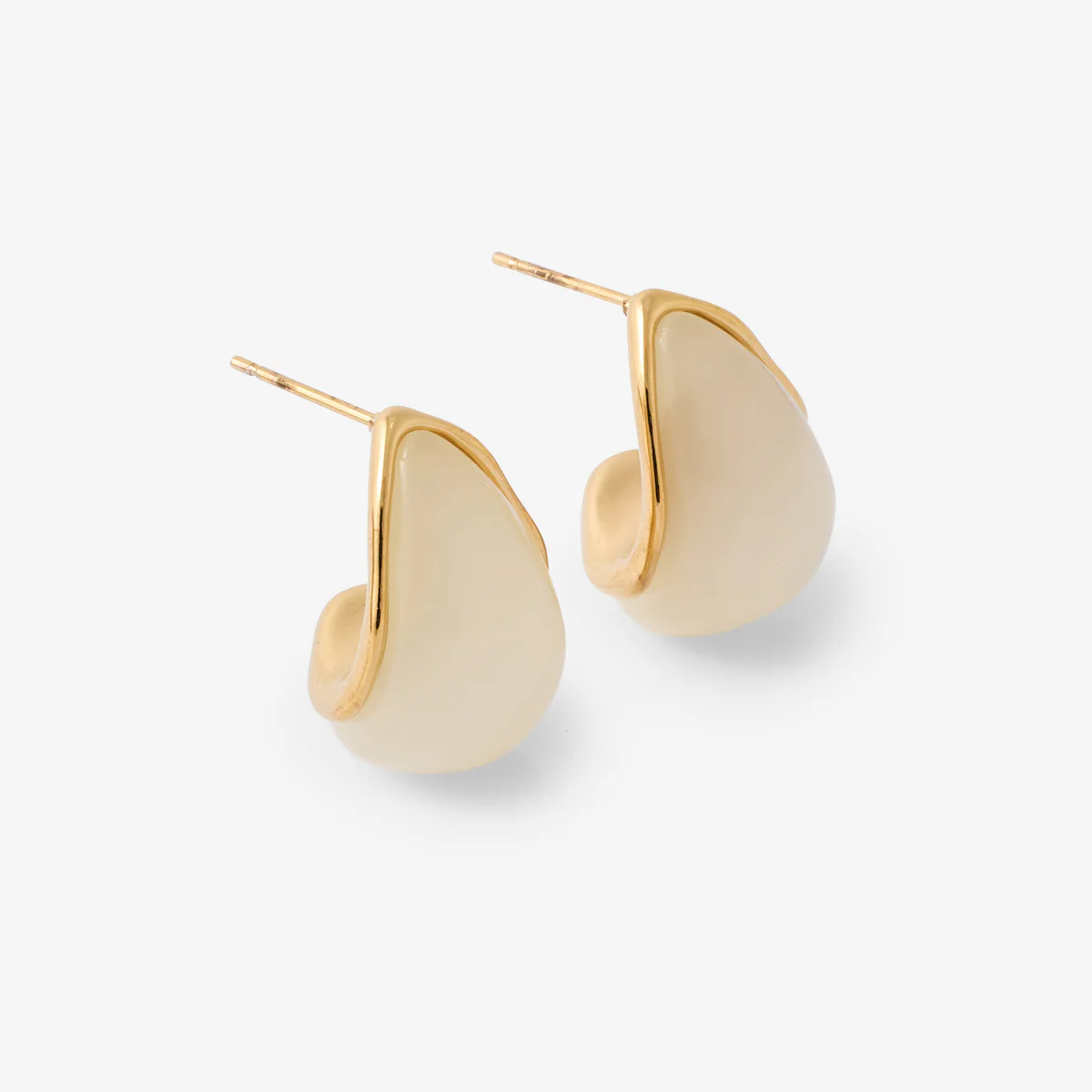Boucles d'oreilles gouttes en résine et en acier inoxydable