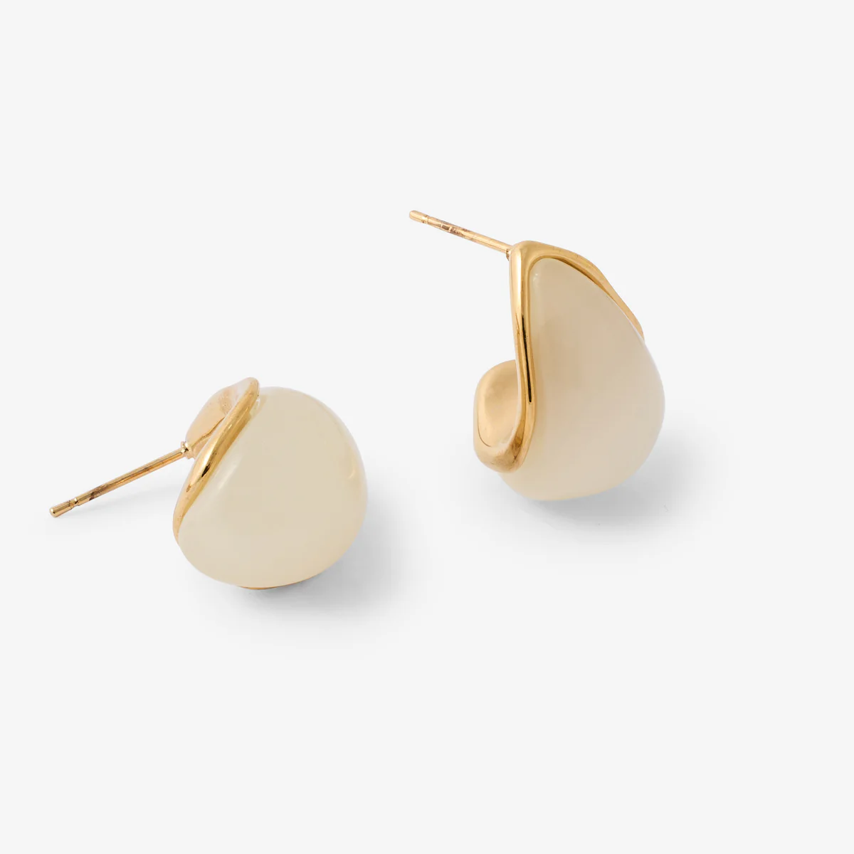 Boucles d'oreilles gouttes en résine et en acier inoxydable - Image 2