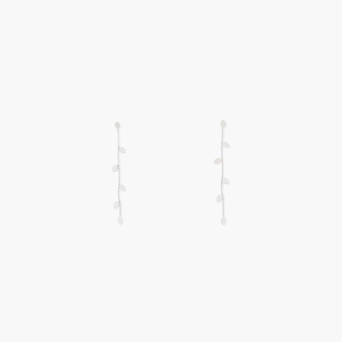 Boucles d'oreilles longues acier inoxydable argenté