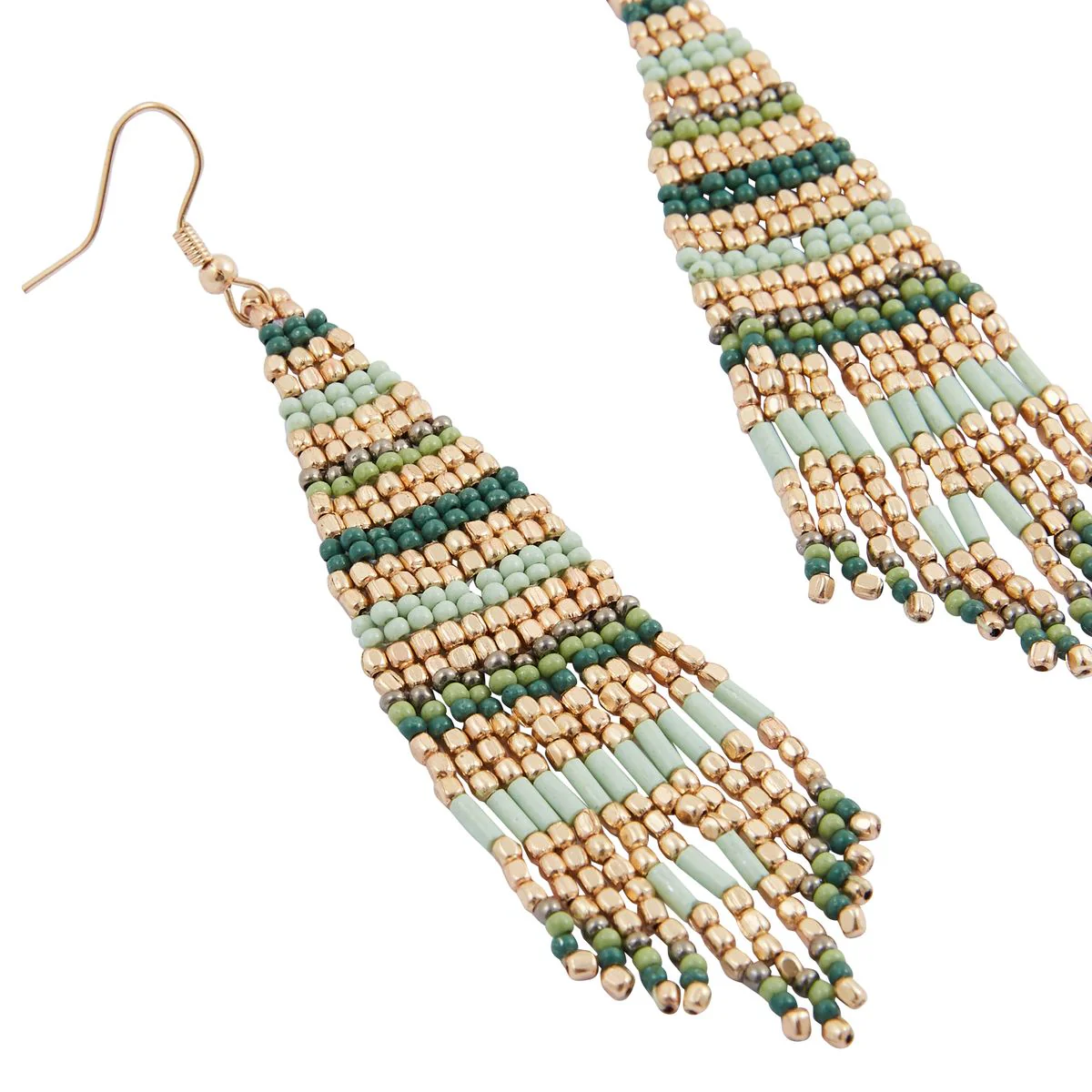 Boucles d'oreilles perles de rocailles - Image 2