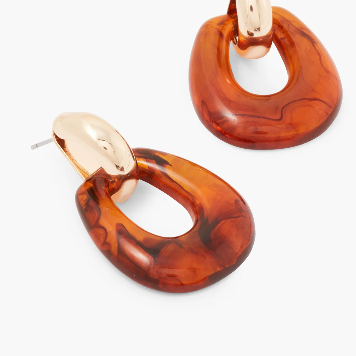 Boucles d'oreilles vintage résine - Image 2