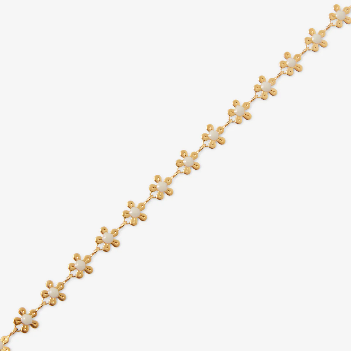 Bracelet chaine fleurs en acier inoxydable - Image 2
