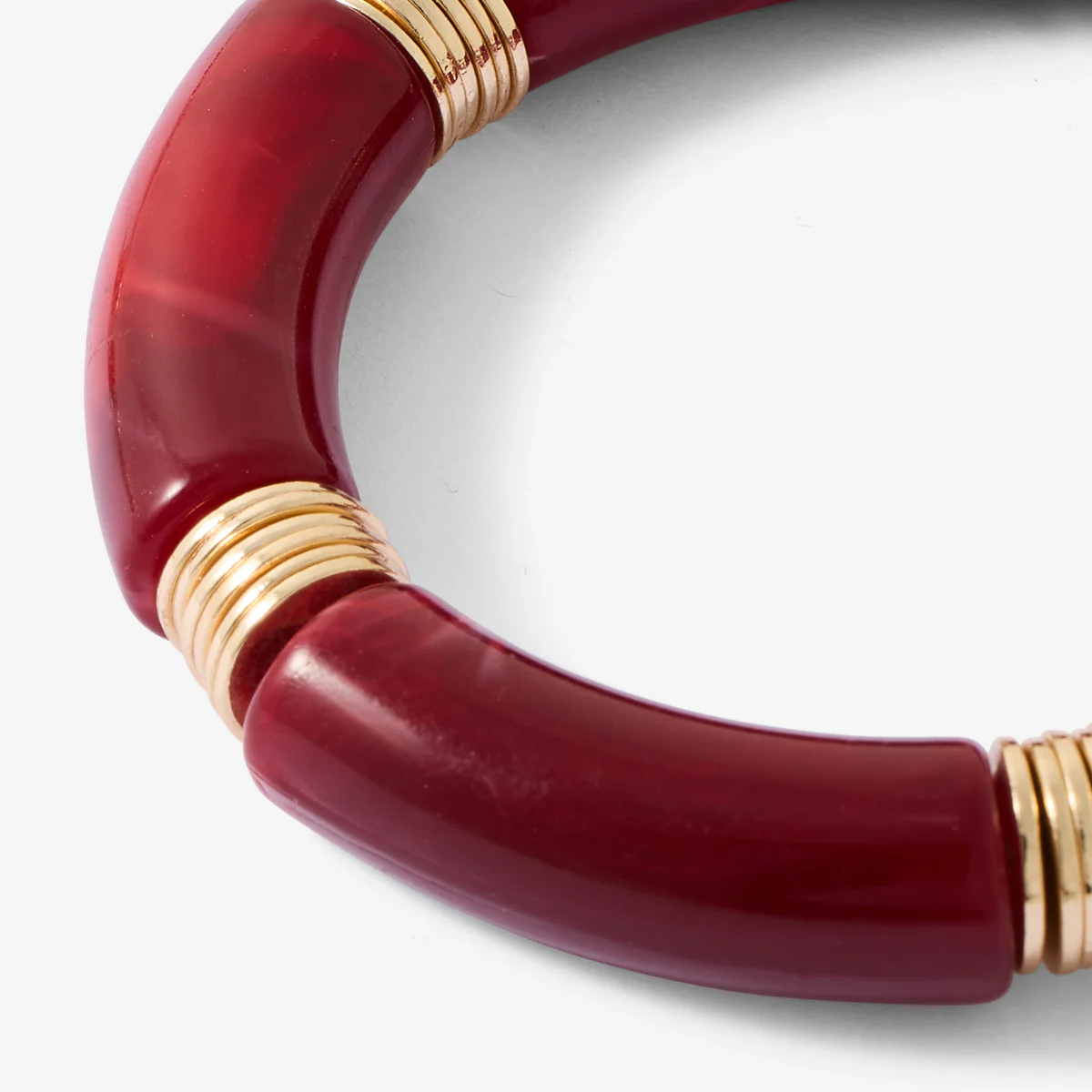 Bracelet tubes bordeaux - Image 3