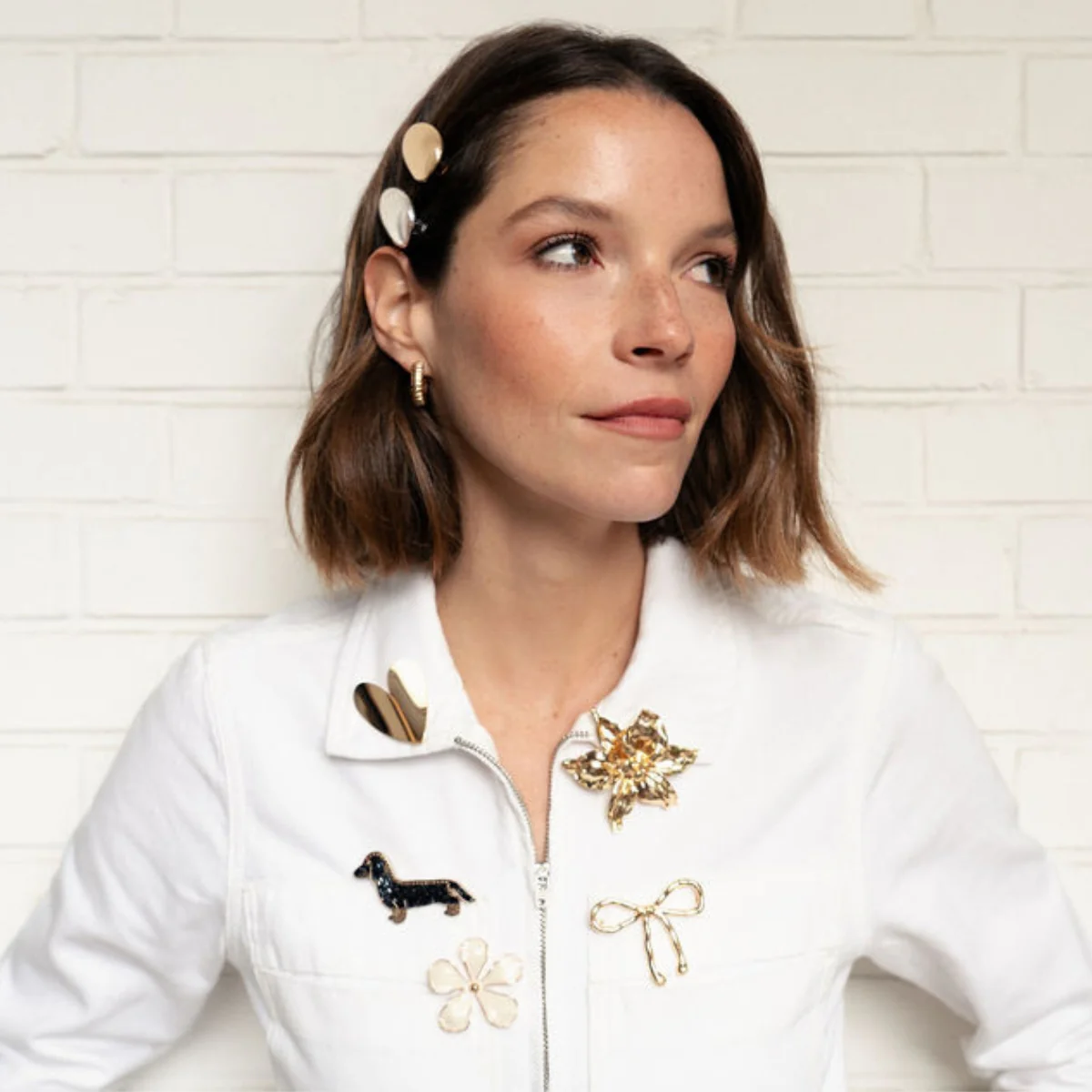 Broche cœur doré - Image 4