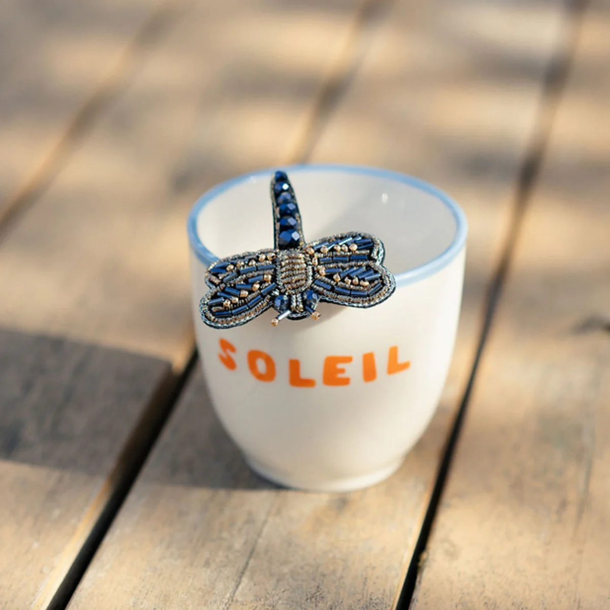 Broche libellule perles de rocaille - Image 2