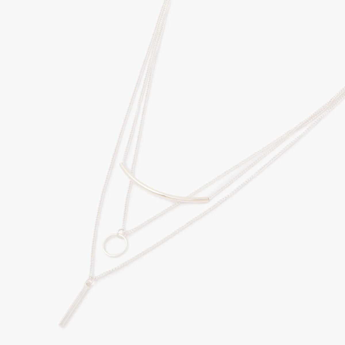 Collier 3 rangs argenté