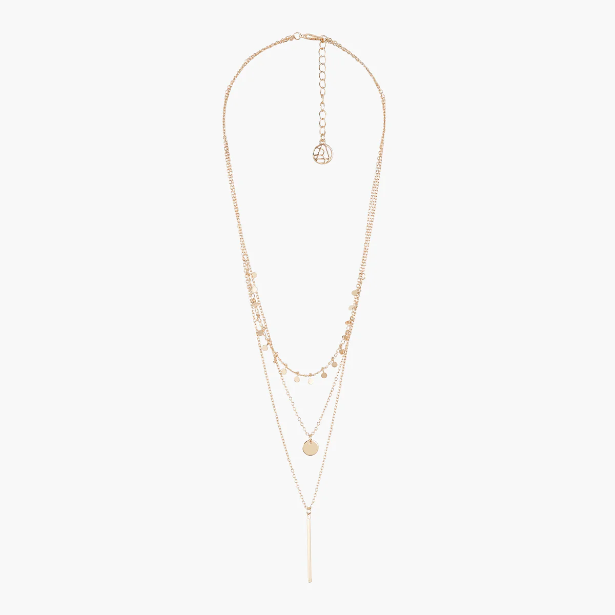 Collier 3 rangs avec médaille - Image 2