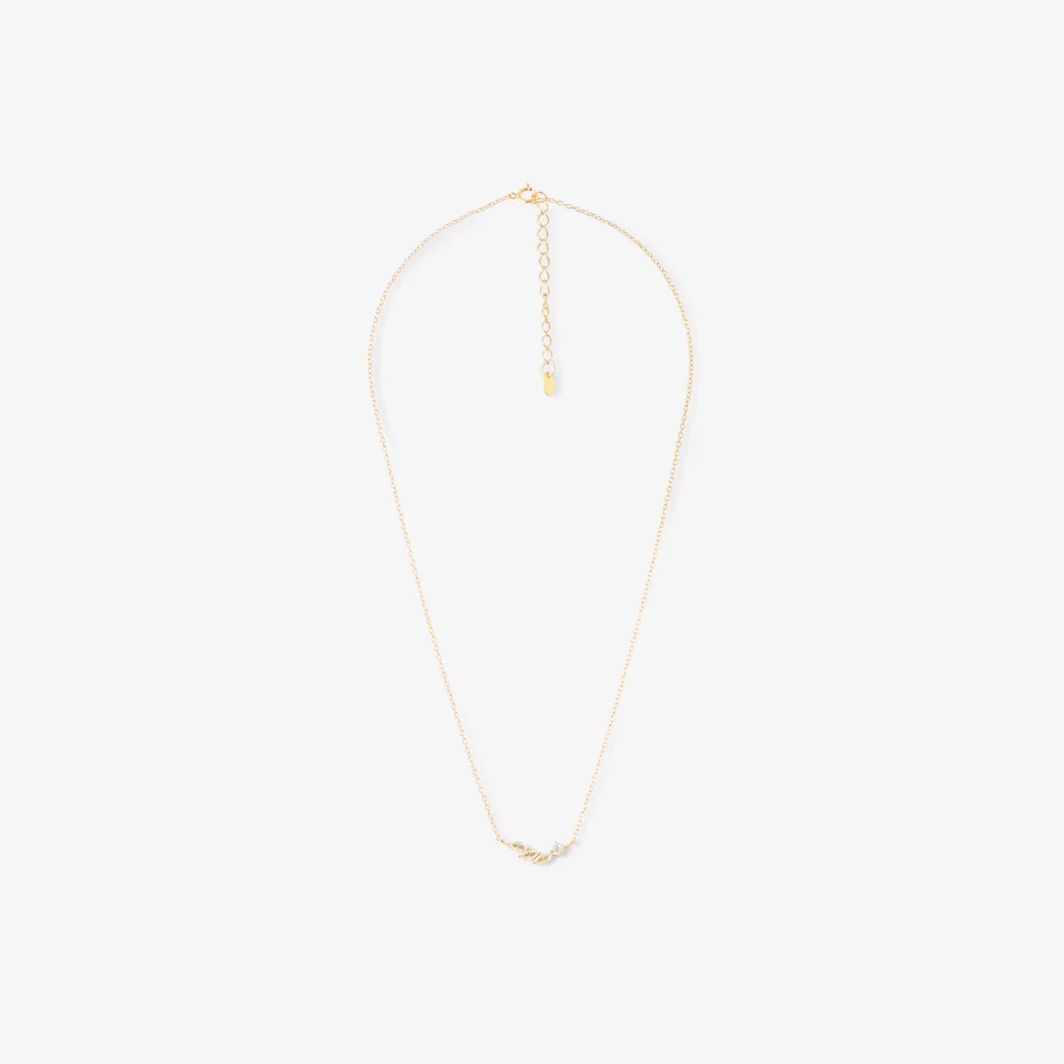Collier 3 zircon - argent garanti 925 doré à l'or fin - Image 2