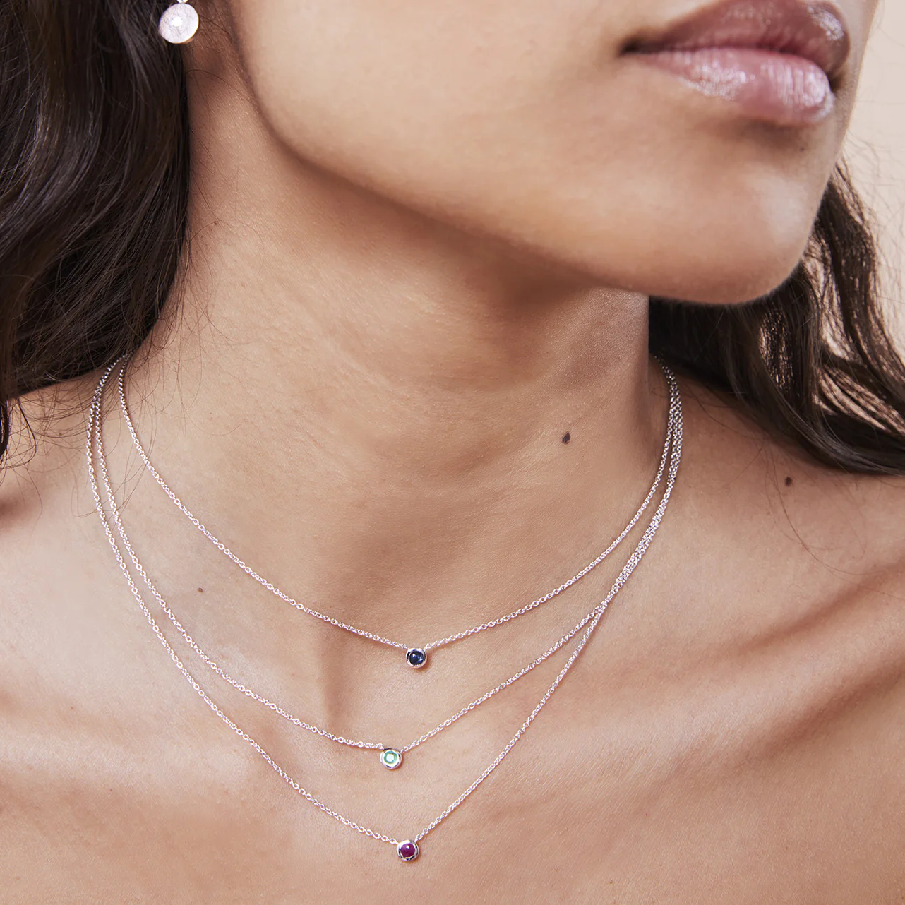 Collier argent 925 serti d'une pierre d'Emeraude - Image 2