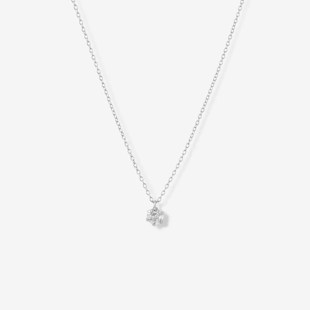 Collier argent garanti pendentif de zirconium