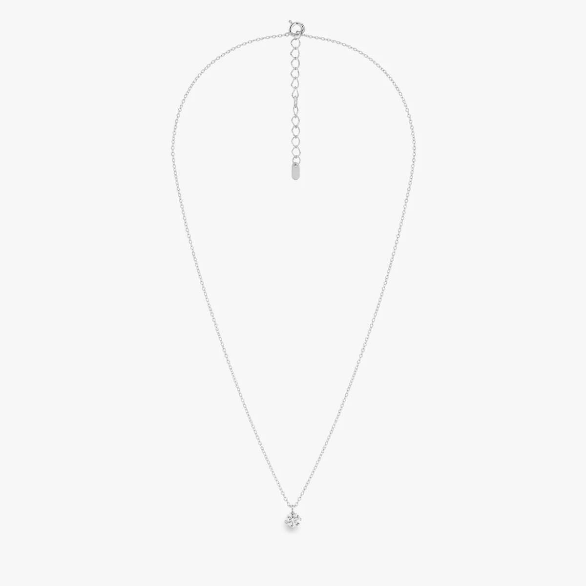 Collier argent garanti pendentif de zirconium - Image 2