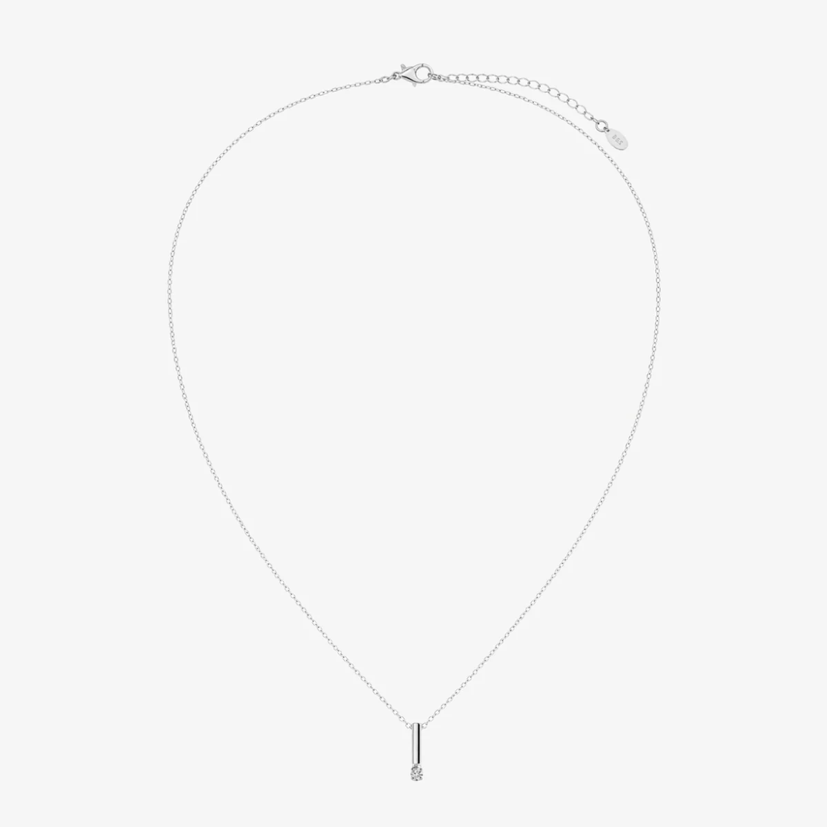 Collier barre avec zirconium Argent Garanti - Image 3
