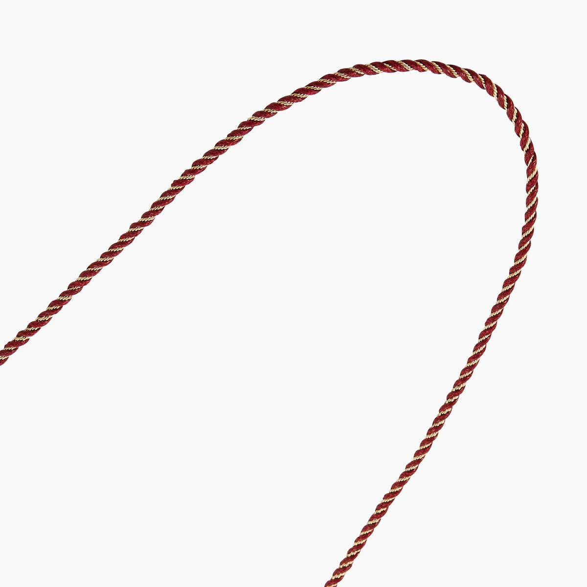 Collier chaine et cordon bordeaux - Image 2