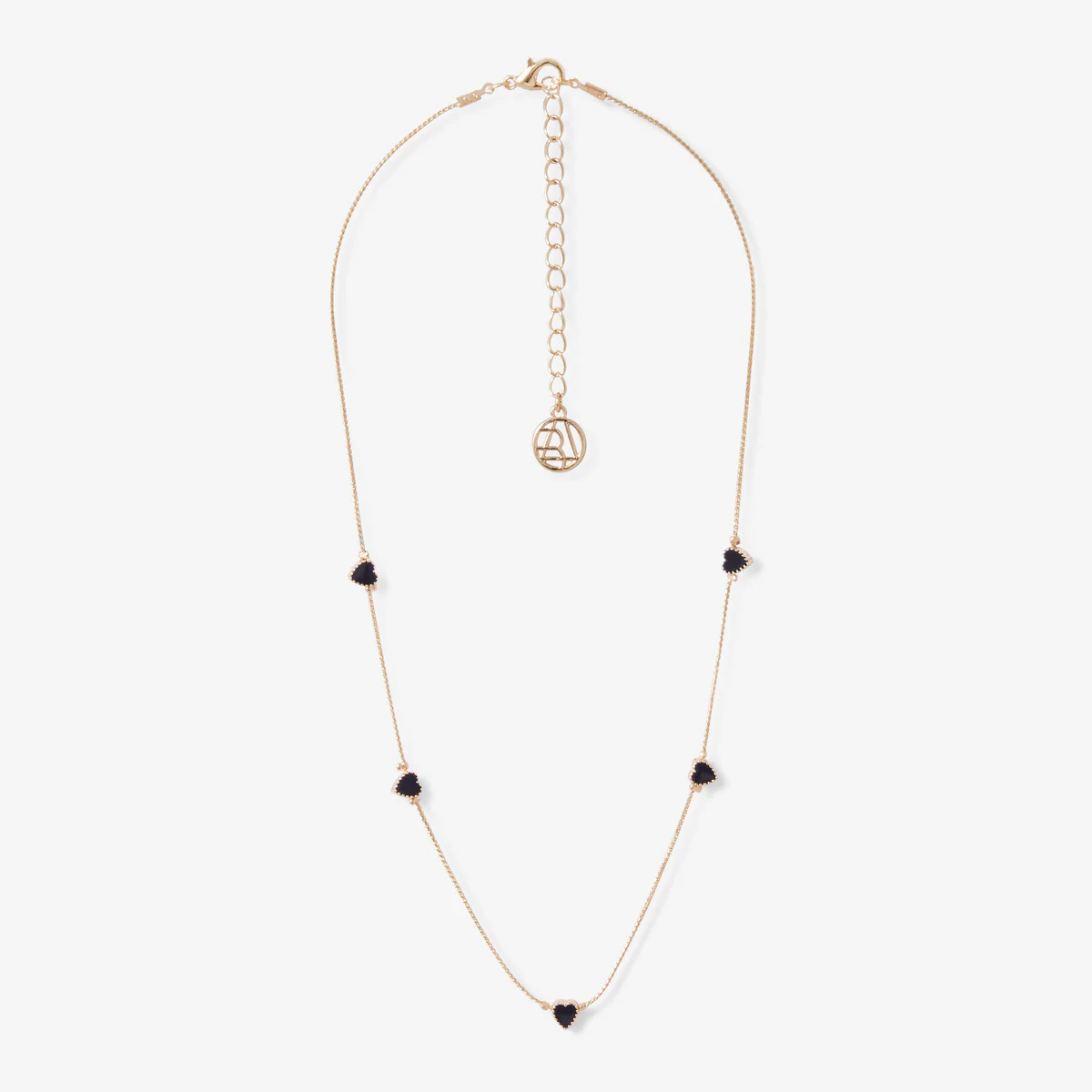 Collier cœurs bleu marine - Image 2