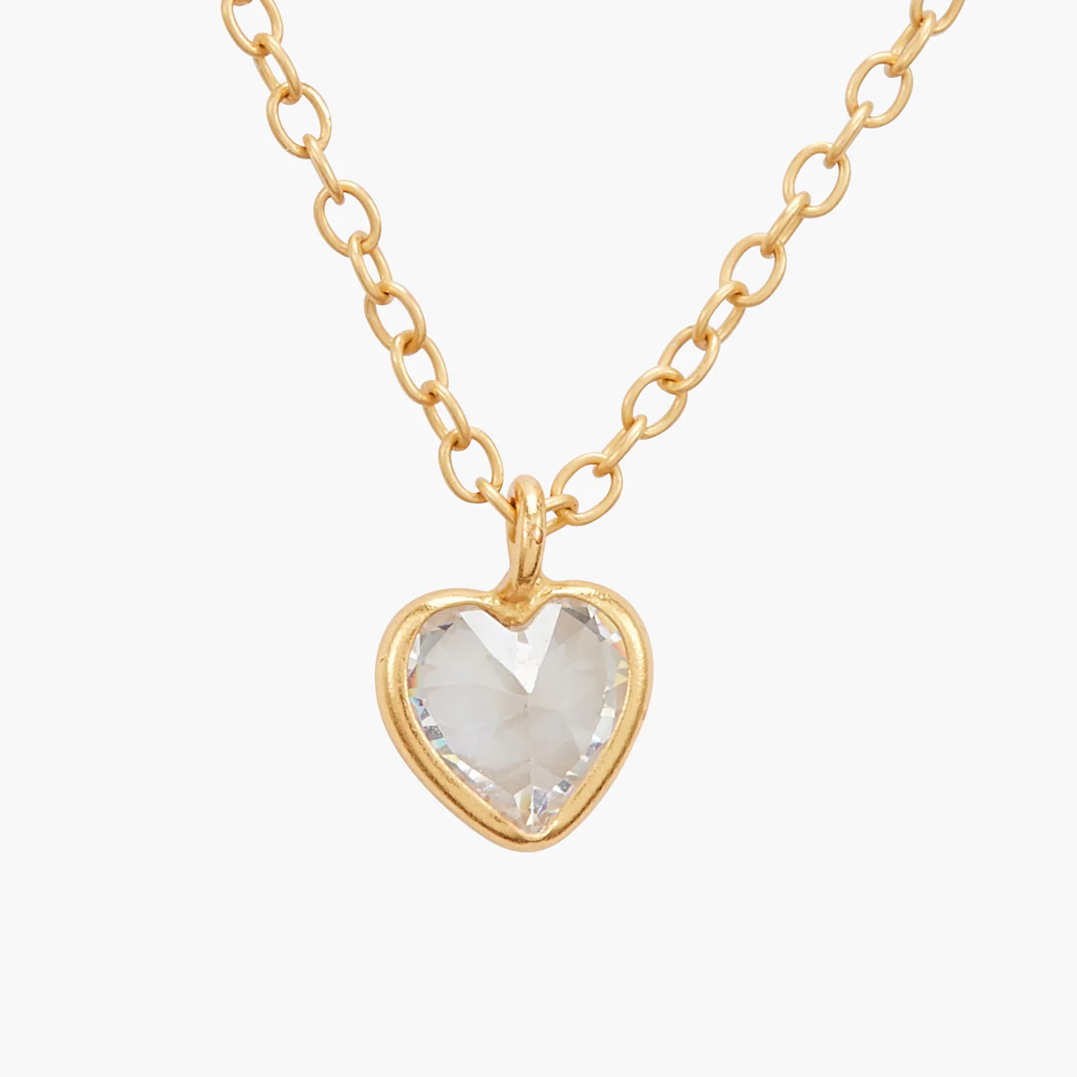 Collier pendentif cœur de zircon - argent garanti 925 doré - Image 2