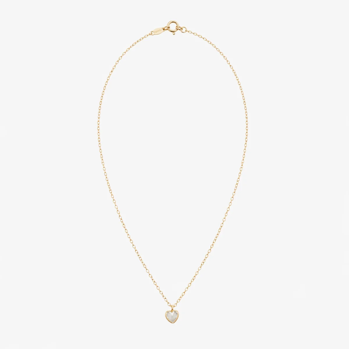 Collier pendentif cœur de zircon - argent garanti 925 doré - Image 3