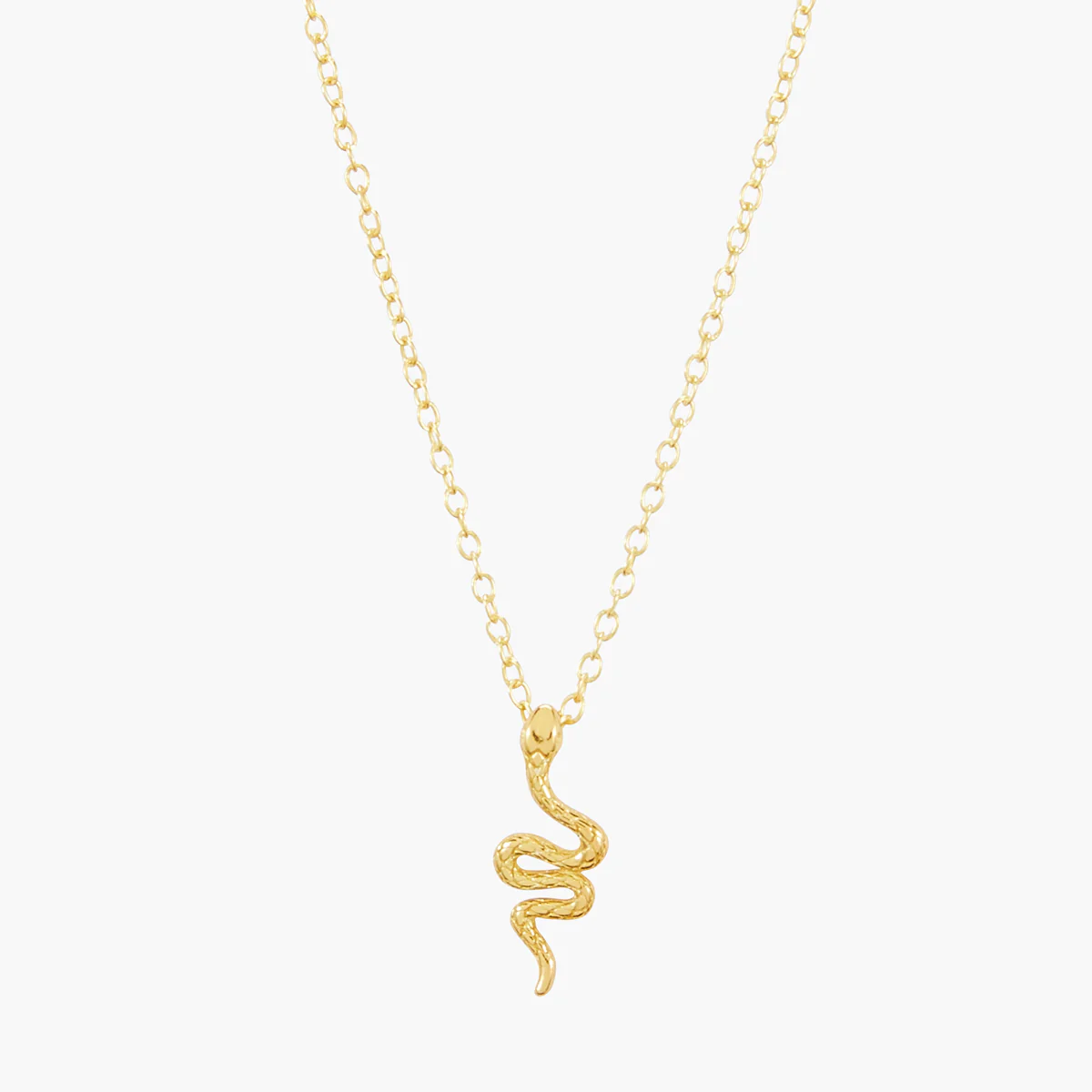Collier pendentif serpent argent 925 doré