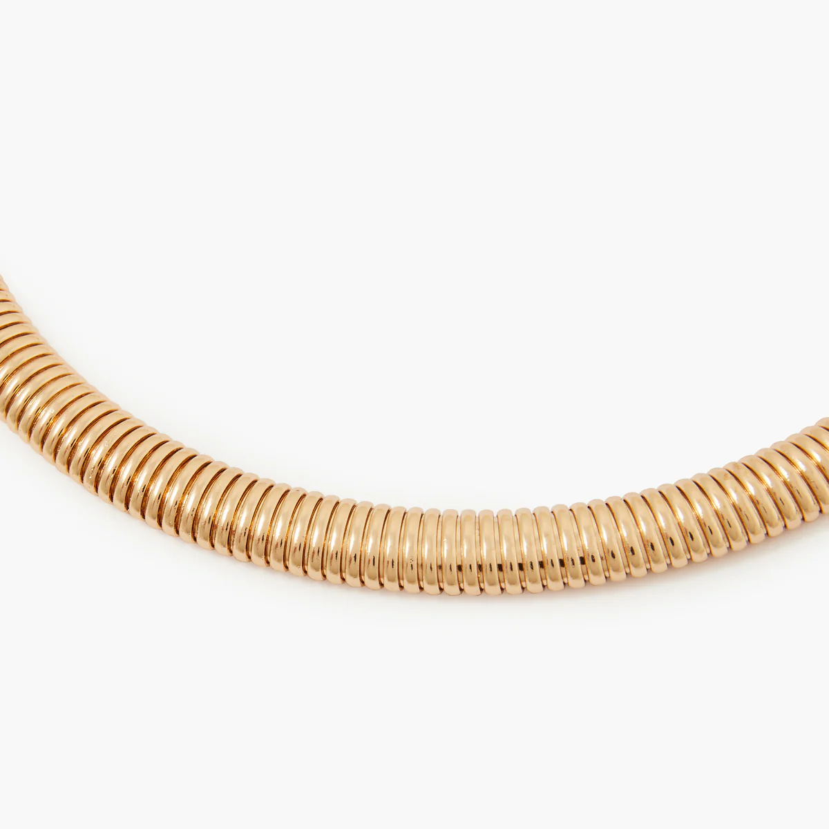 Collier torque strié doré - Image 2