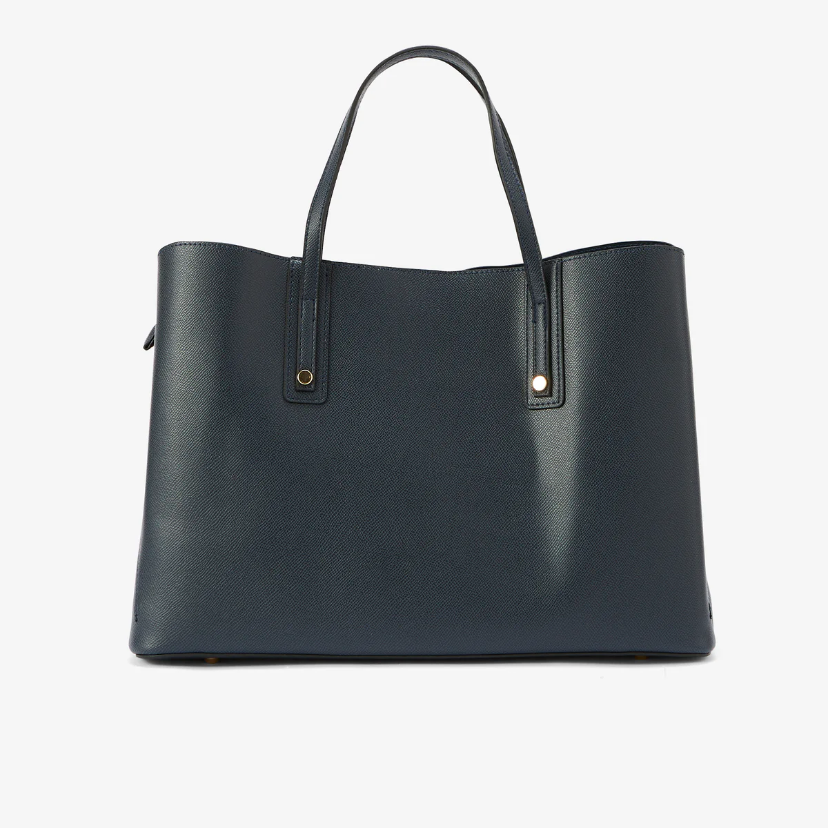 Grand sac à main effet grainé bleu marine - Image 3