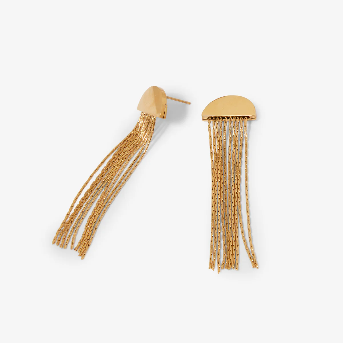 Longues boucles d'oreilles chaines - Acier inoxydable - Image 2