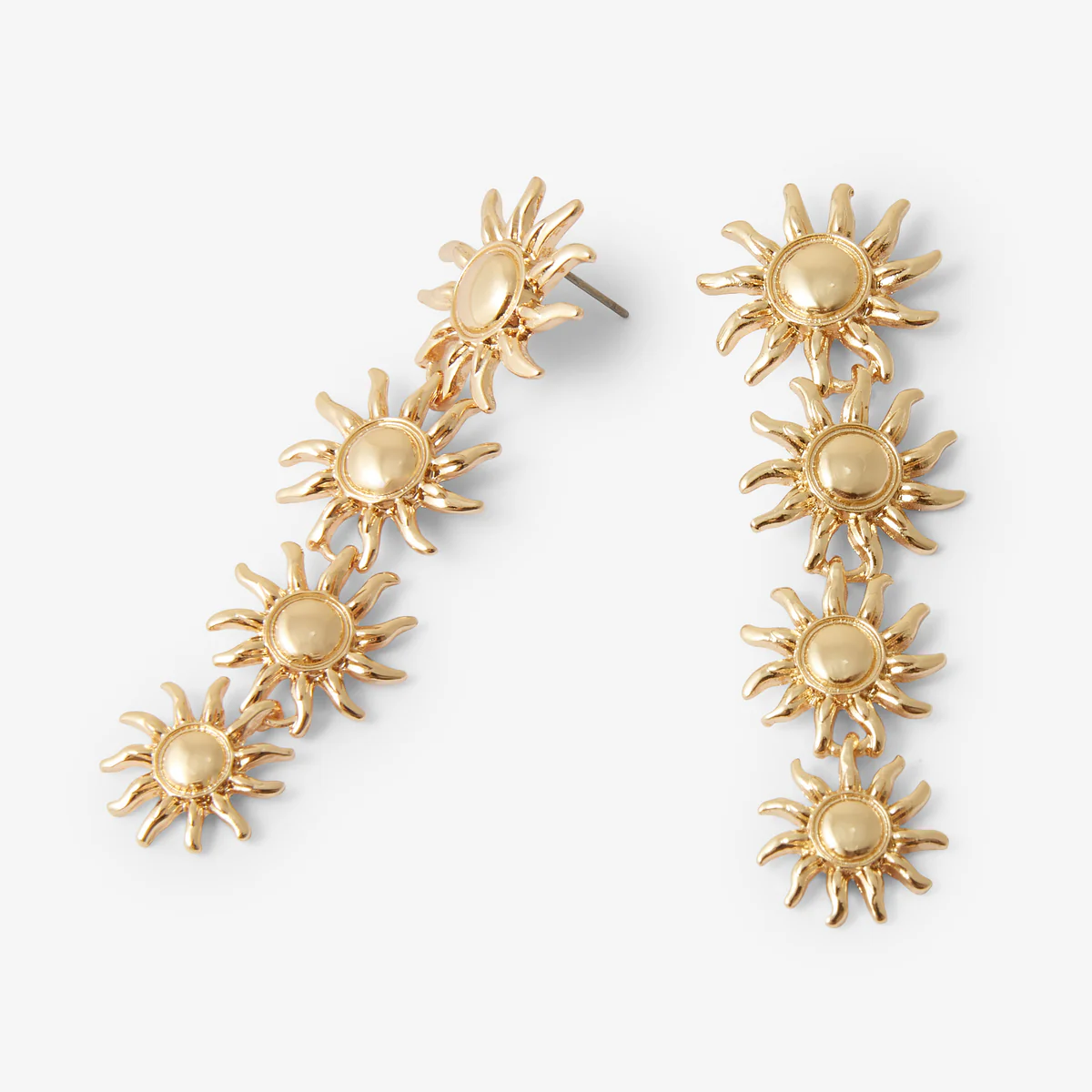 Longues boucles d'oreilles soleil - Image 2