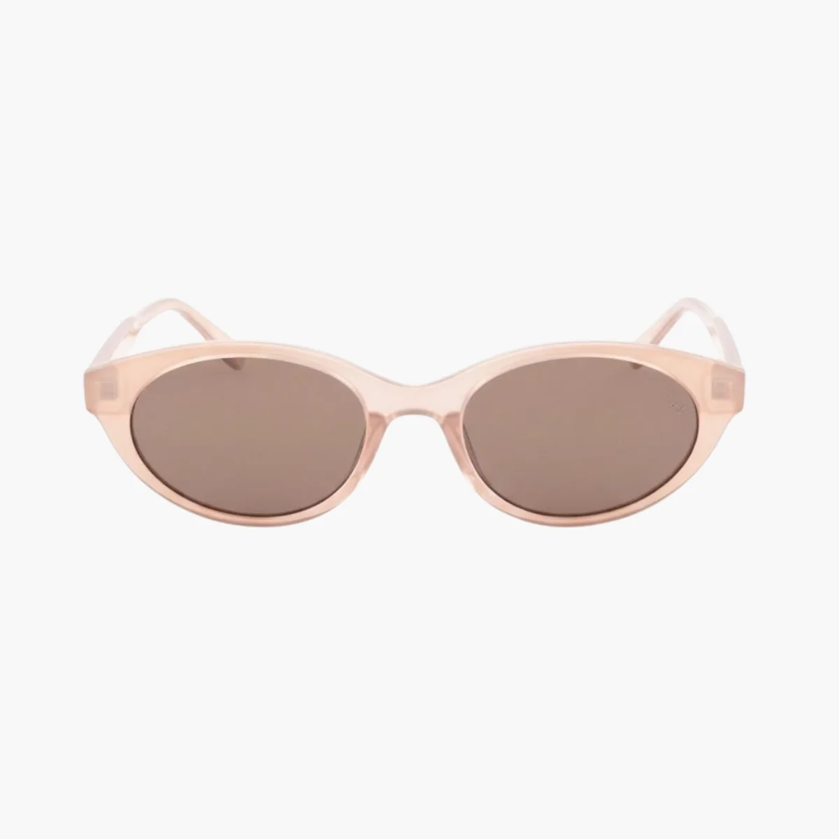 Lunettes de soleil beige forme ovale