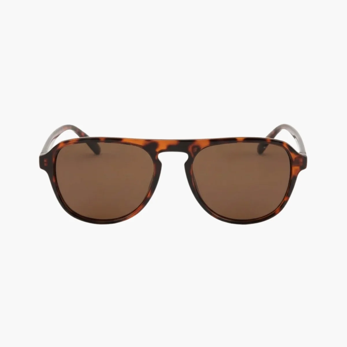 Lunettes de soleil écaille marron forme aviateur