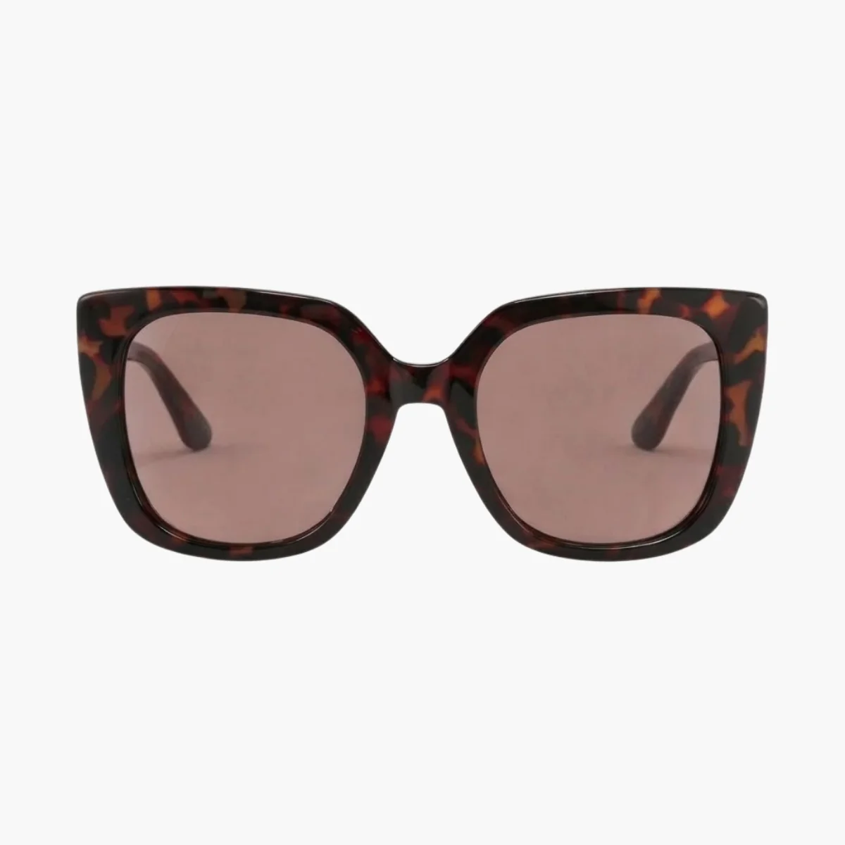 Lunettes de soleil écaille marron forme carrée