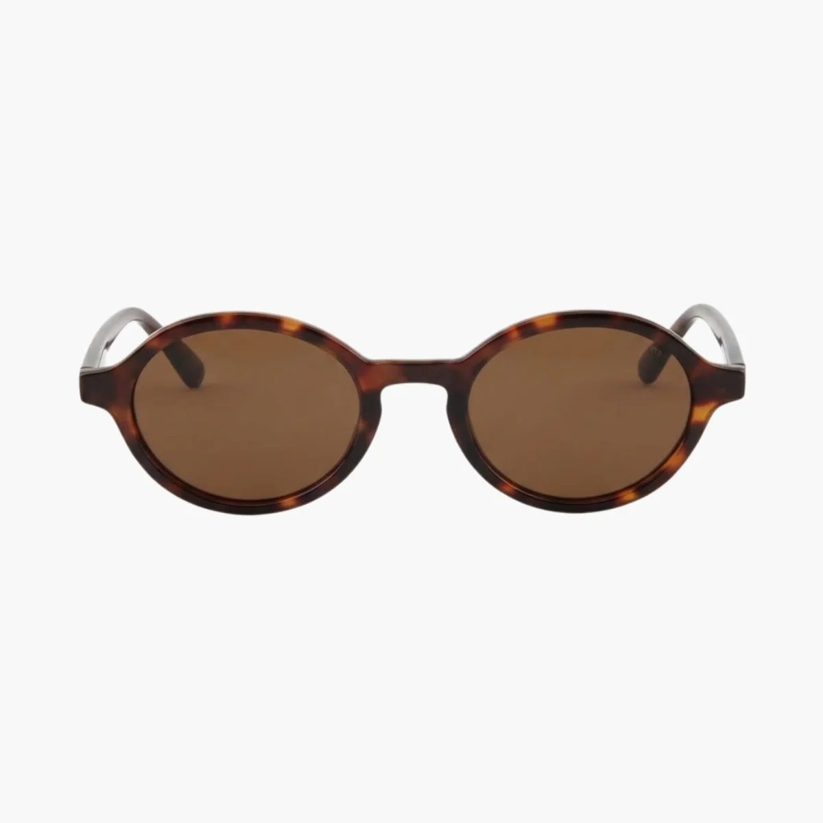 Lunettes de soleil écaille marron forme ovale