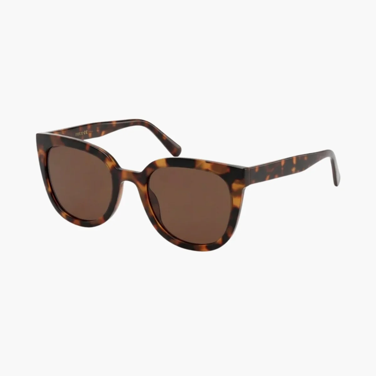Lunettes de soleil écaille marron forme papillon - Image 2