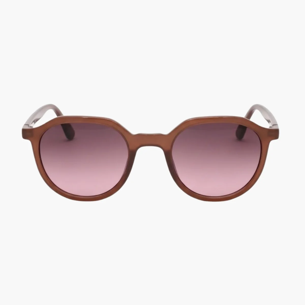 Lunettes de soleil rose forme hexagonale