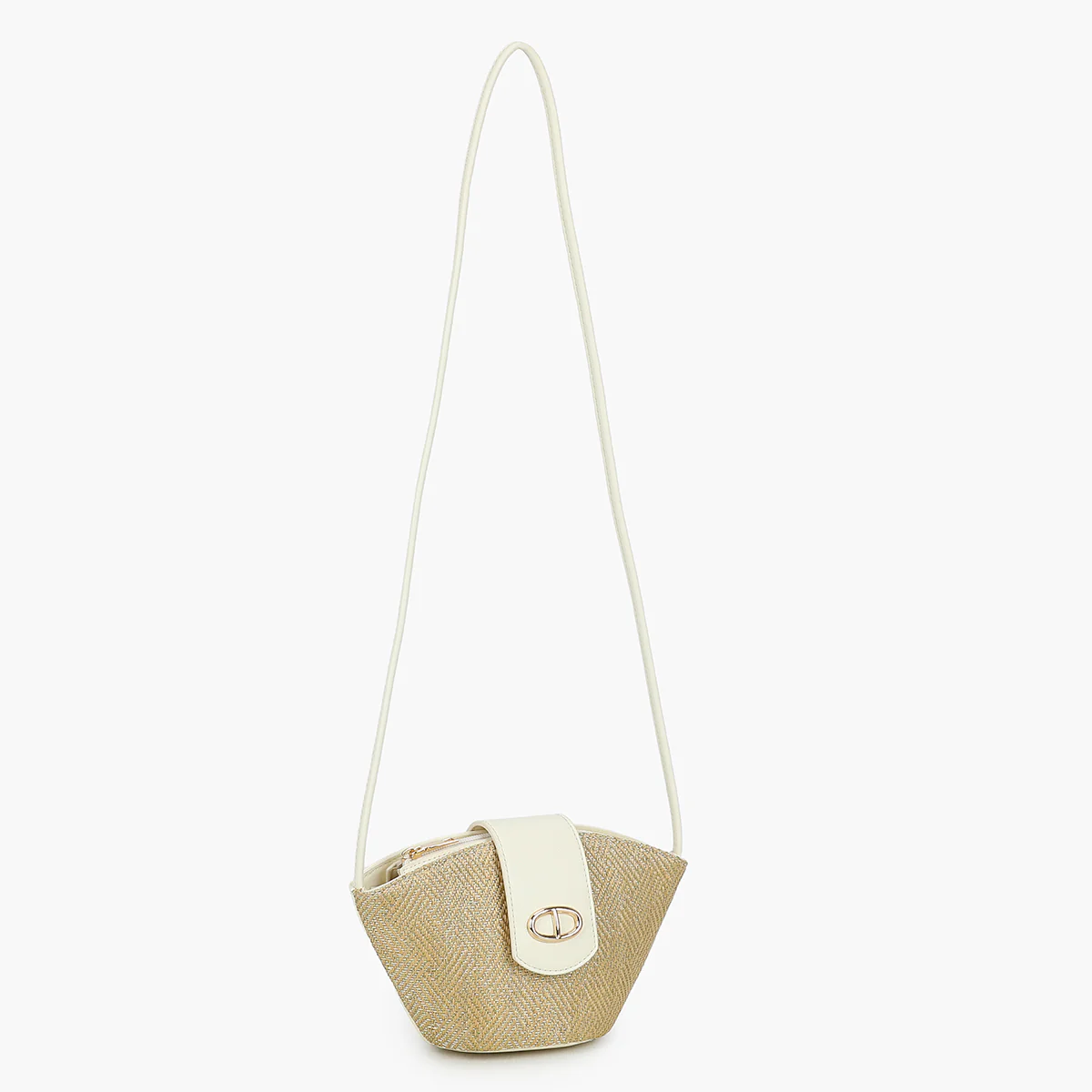 Petit panier à bandoulière écru - Image 4
