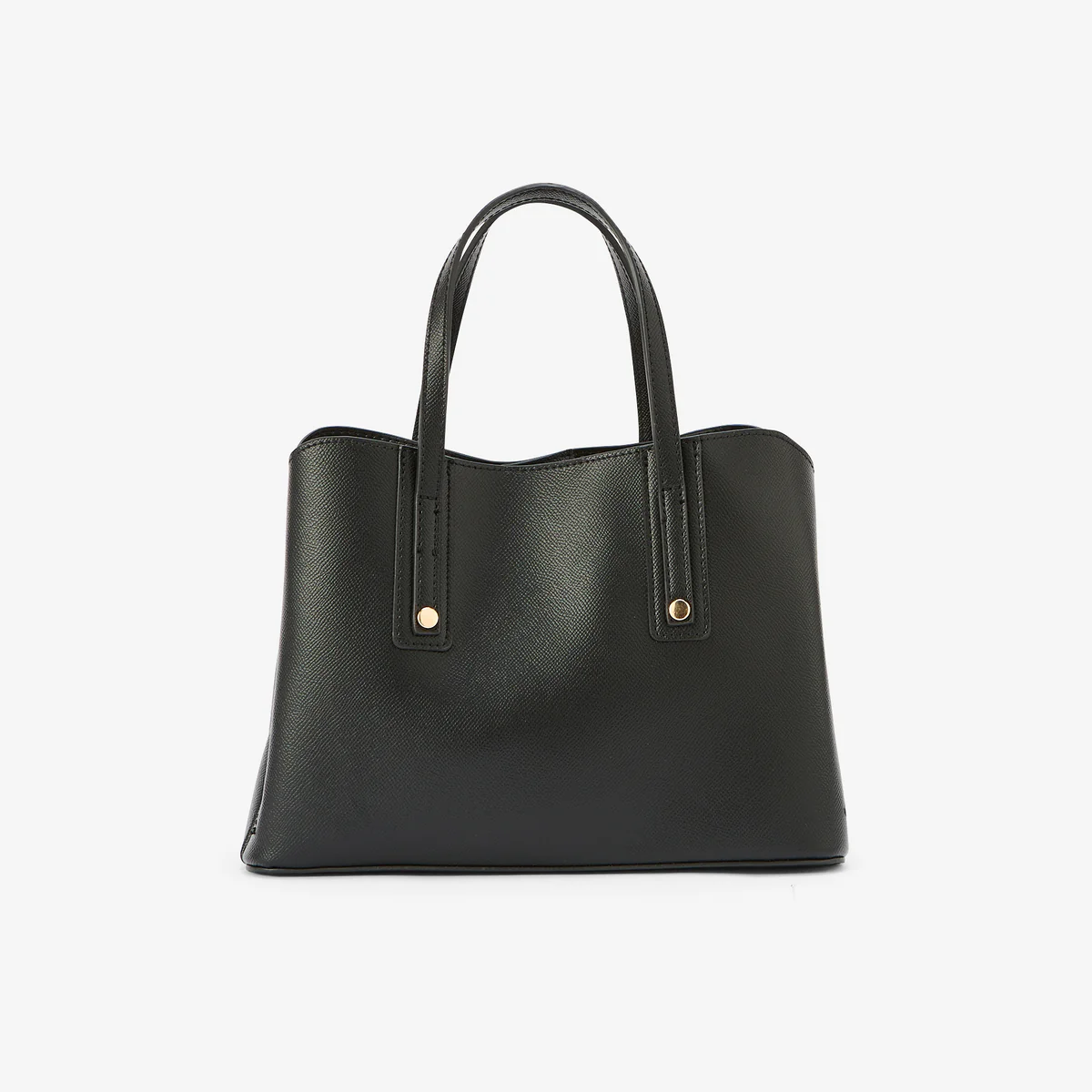 Petit sac à main effet grainé noir - Image 2