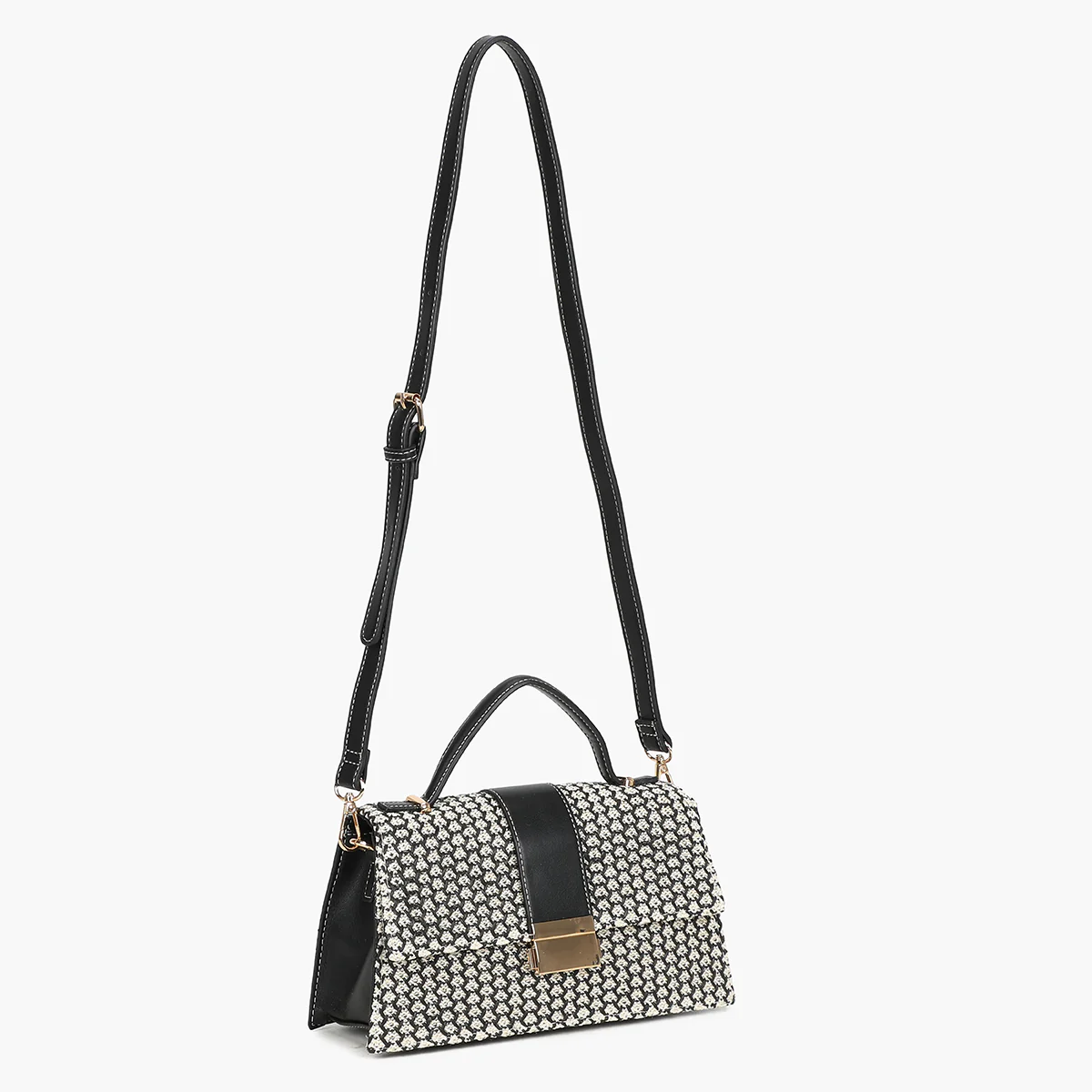 Petit sac cartable noir avec bandoulière - Image 3