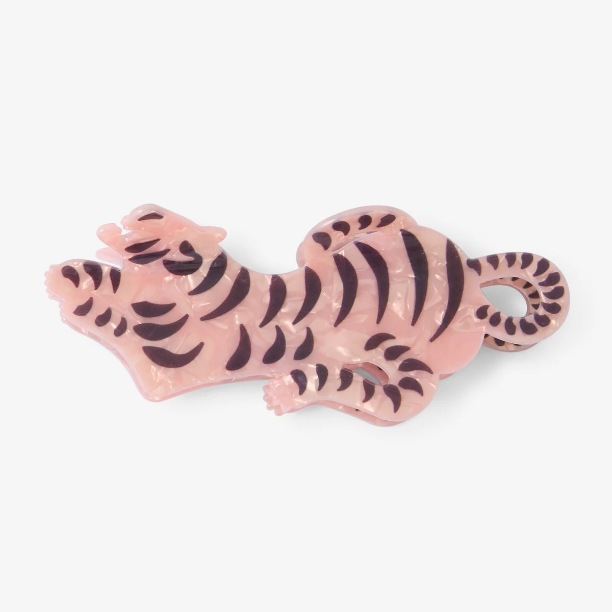 Pince à cheveux tigre rose