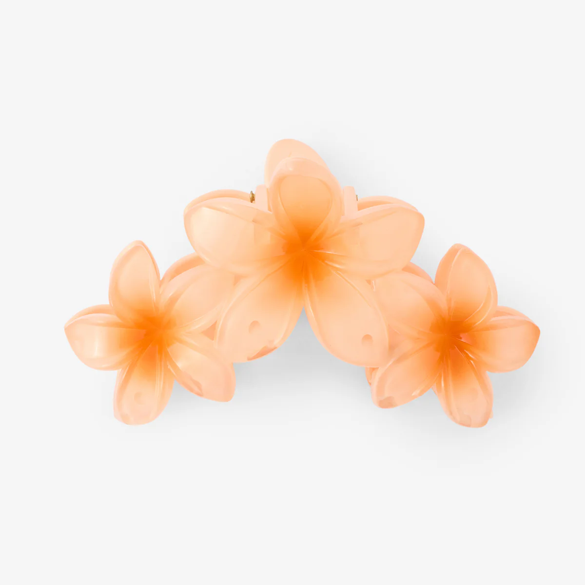 Pinces à cheveux fleurs corail - Image 3