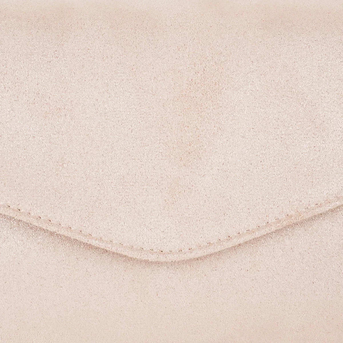 Pochette effet suédé nude pailletée - Image 5