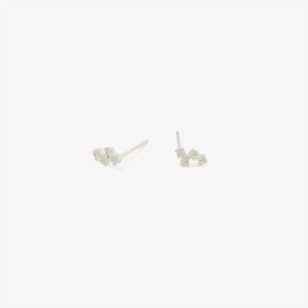 Puces d'oreilles 4 zircon en argent garanti 925 - Image 2