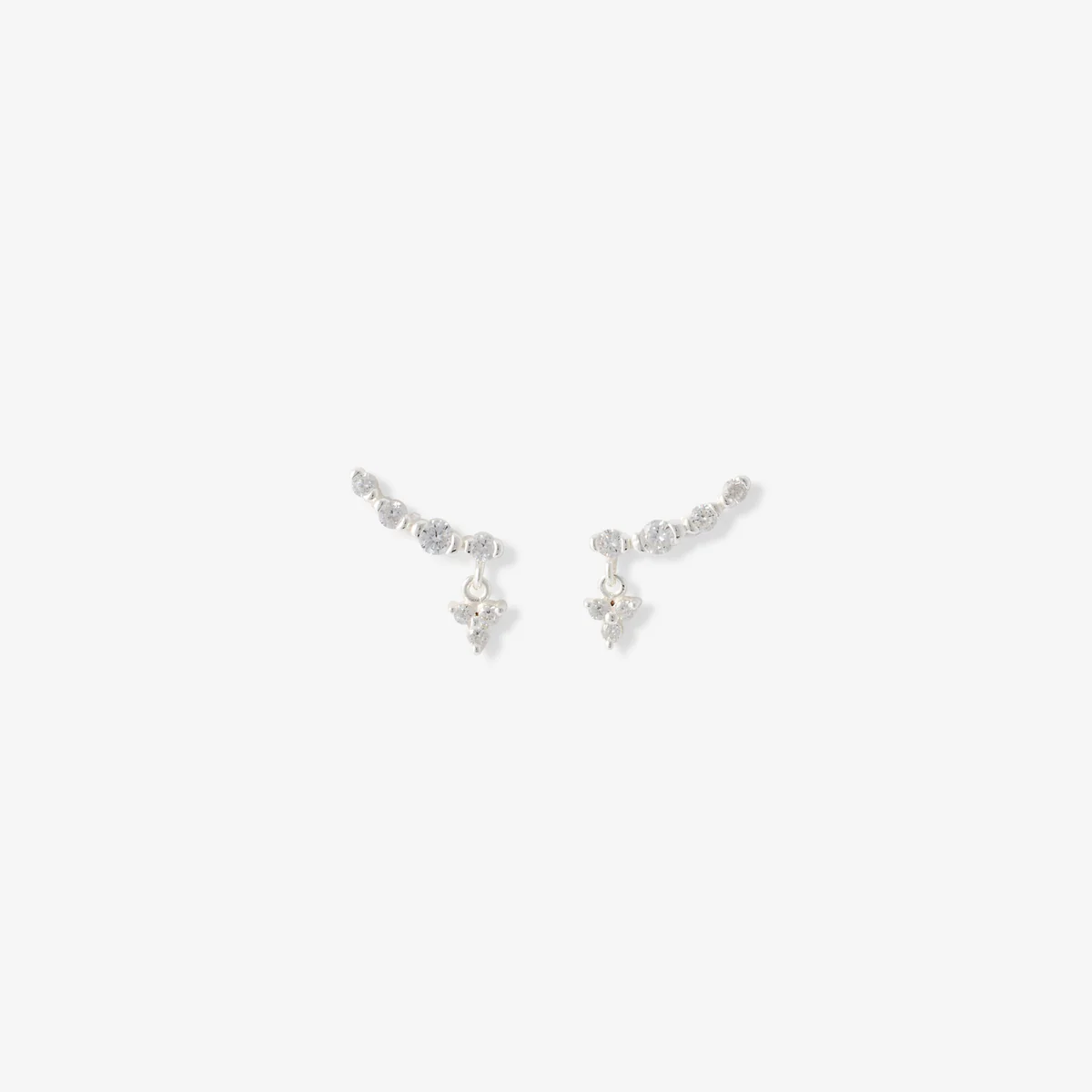Puces d'oreilles arquées en argent garanti