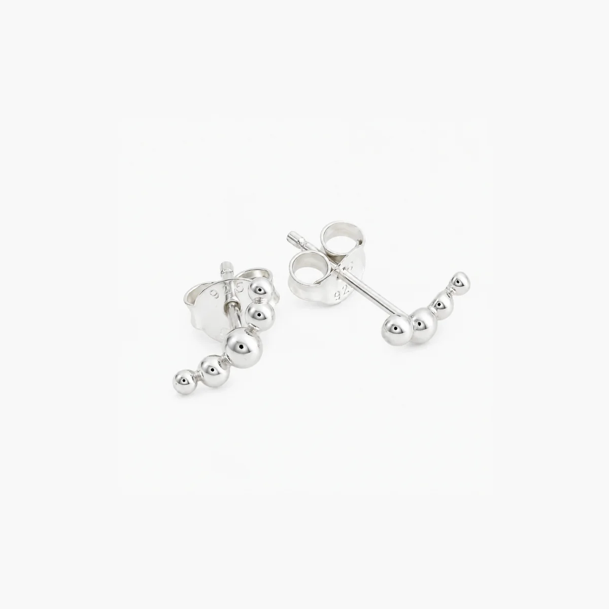 Puces d'oreilles boules argent 925 - Image 2